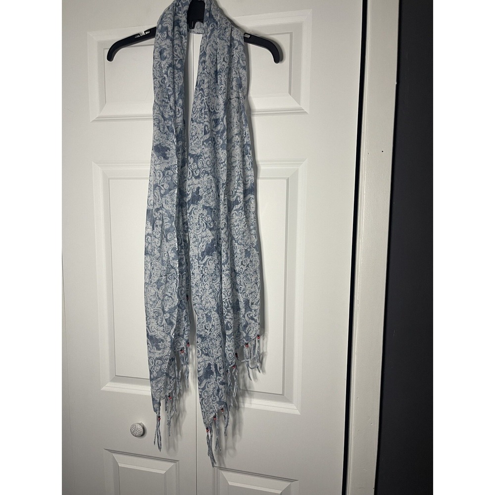 Maurices Lightweight Summer scarf With Tassels And Monochrome Pattern